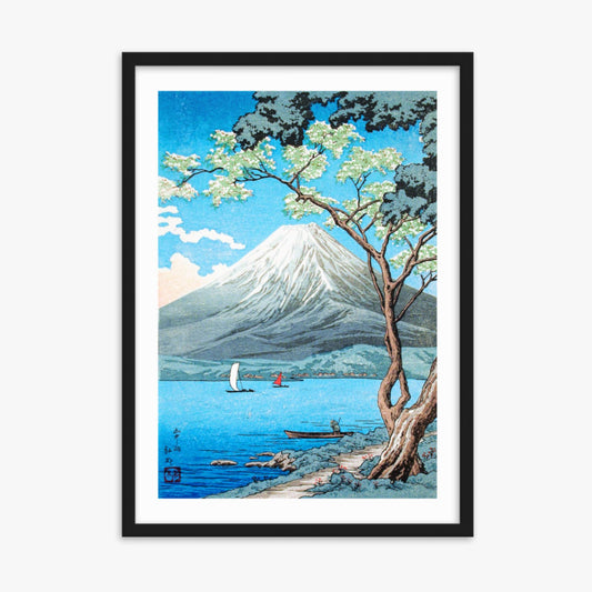 Takahashi Hiroaki (Shōtei) - Mount Fuji from Lake Yamanaka 50x70 cm Poster With Black Frame