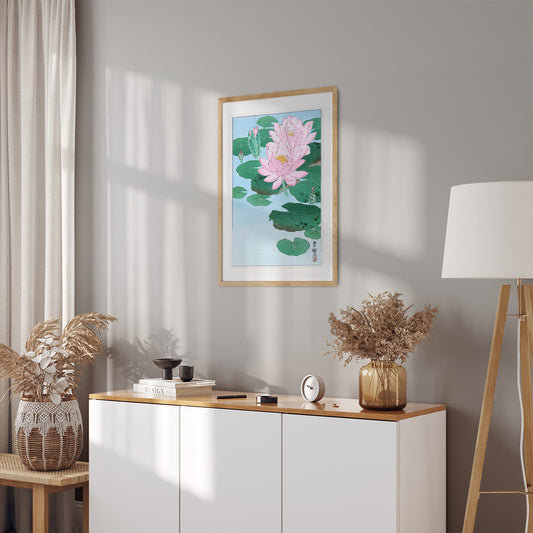 Interior Design Concept: Water Lily (Ohara Koson)