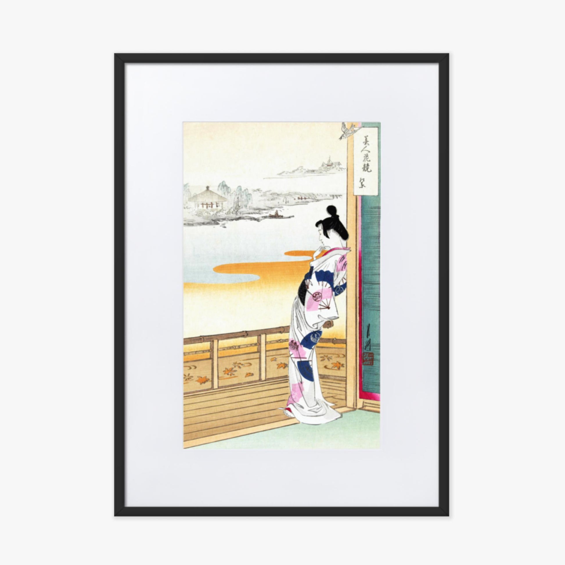 Ogata Gekko - The Call of the Cuckoo 50x70 cm Poster With Black Frame