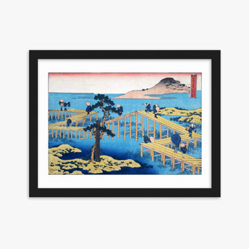 Katsushika Hokusai - Ancient View of Yatsuhashi in Mikawa Province 30x40 cm Poster With Black Frame