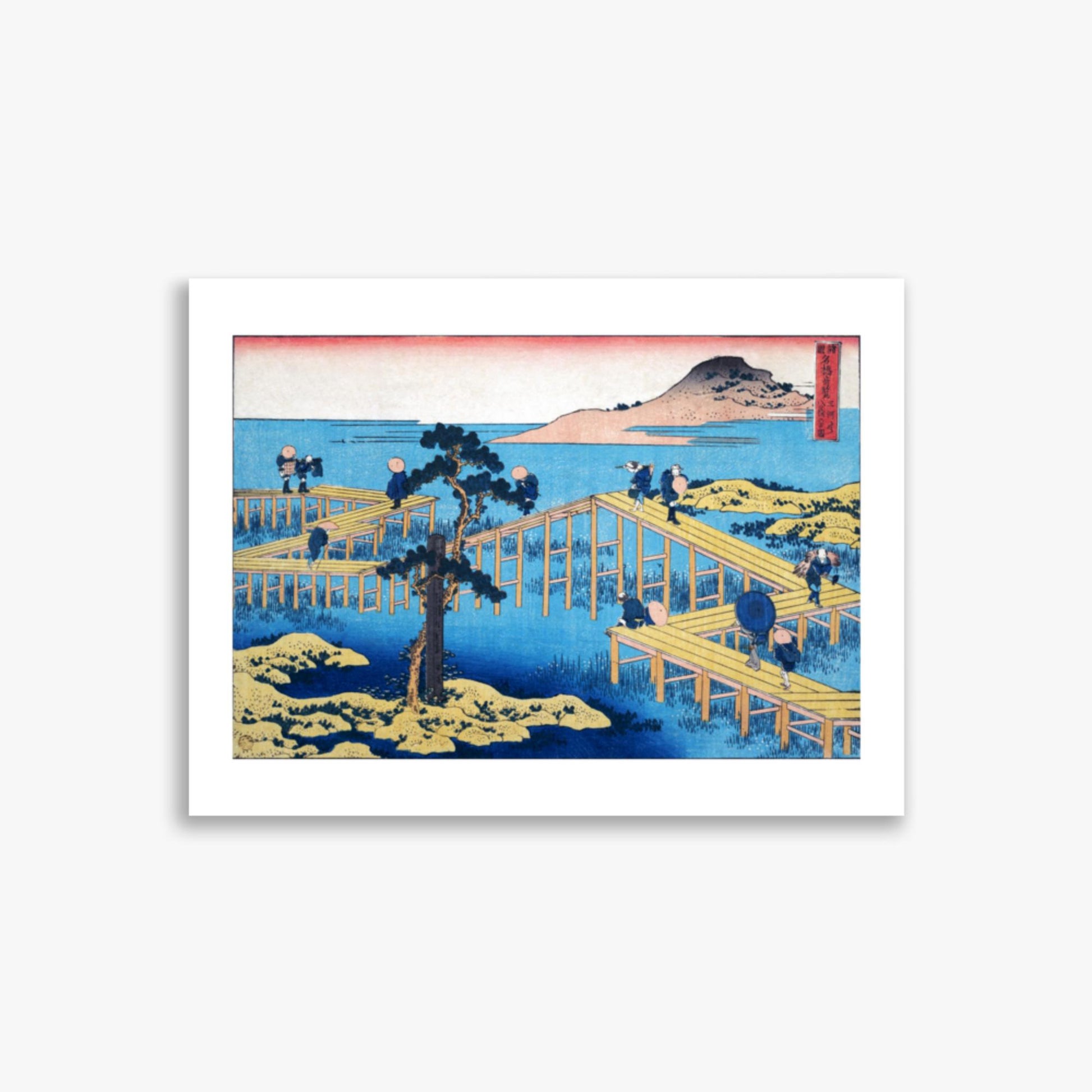 Katsushika Hokusai - Ancient View of Yatsuhashi in Mikawa Province 30x40 cm Poster