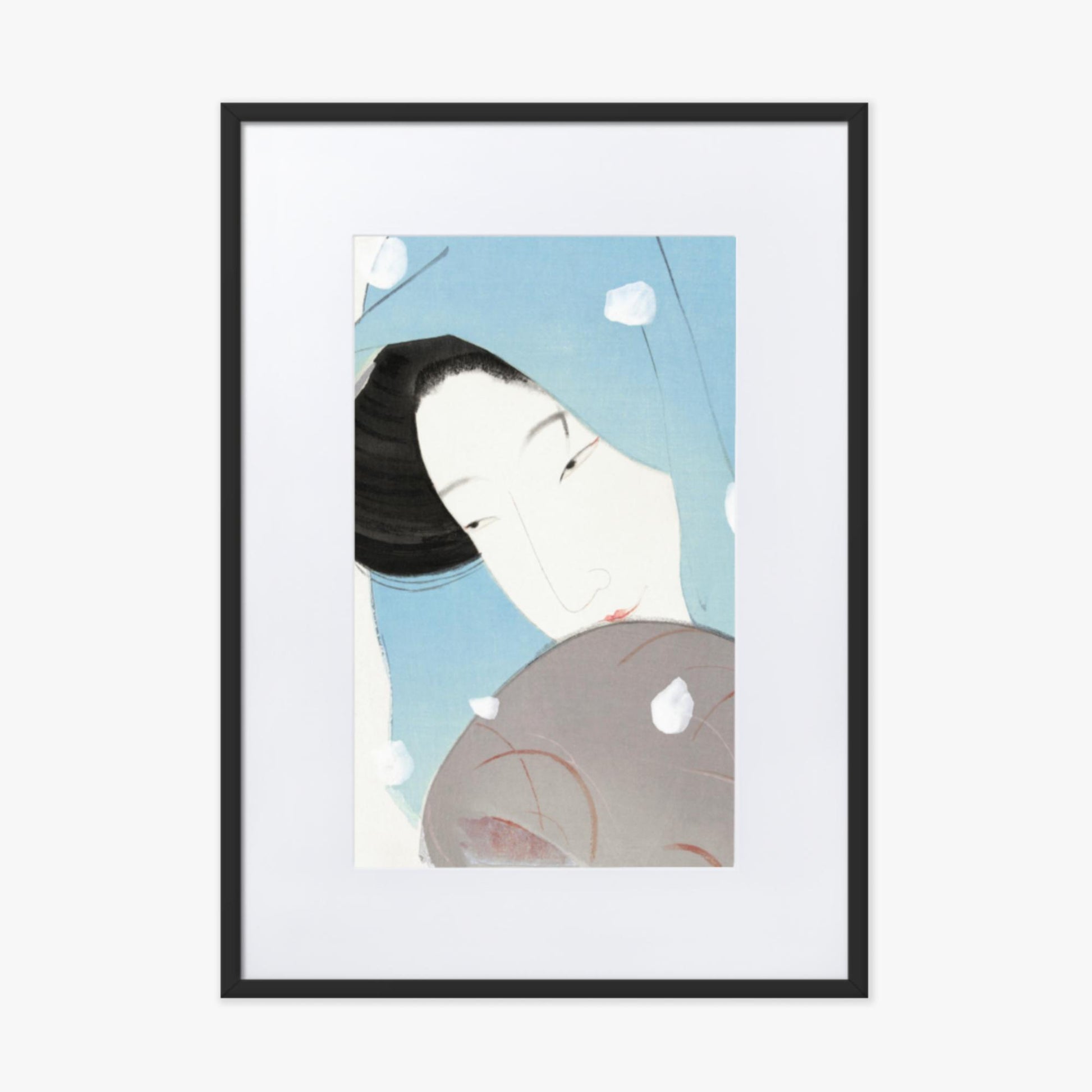 Kitano Tsunetomi - Umegawa 50x70 cm Poster With Black Frame