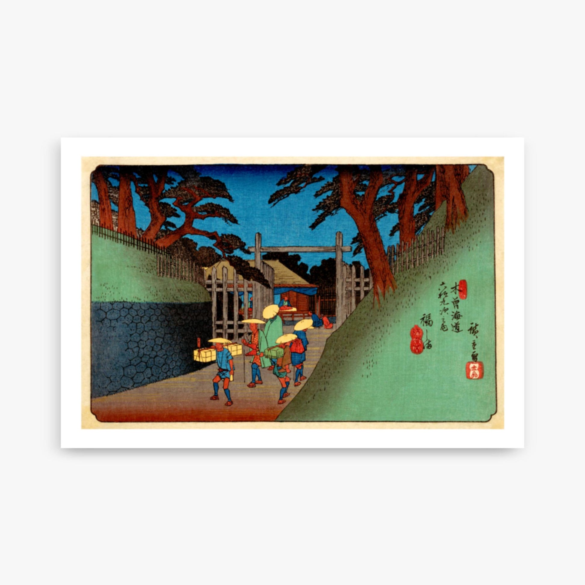 Utagawa Hiroshige - Fukushima Station 61x91 cm Poster