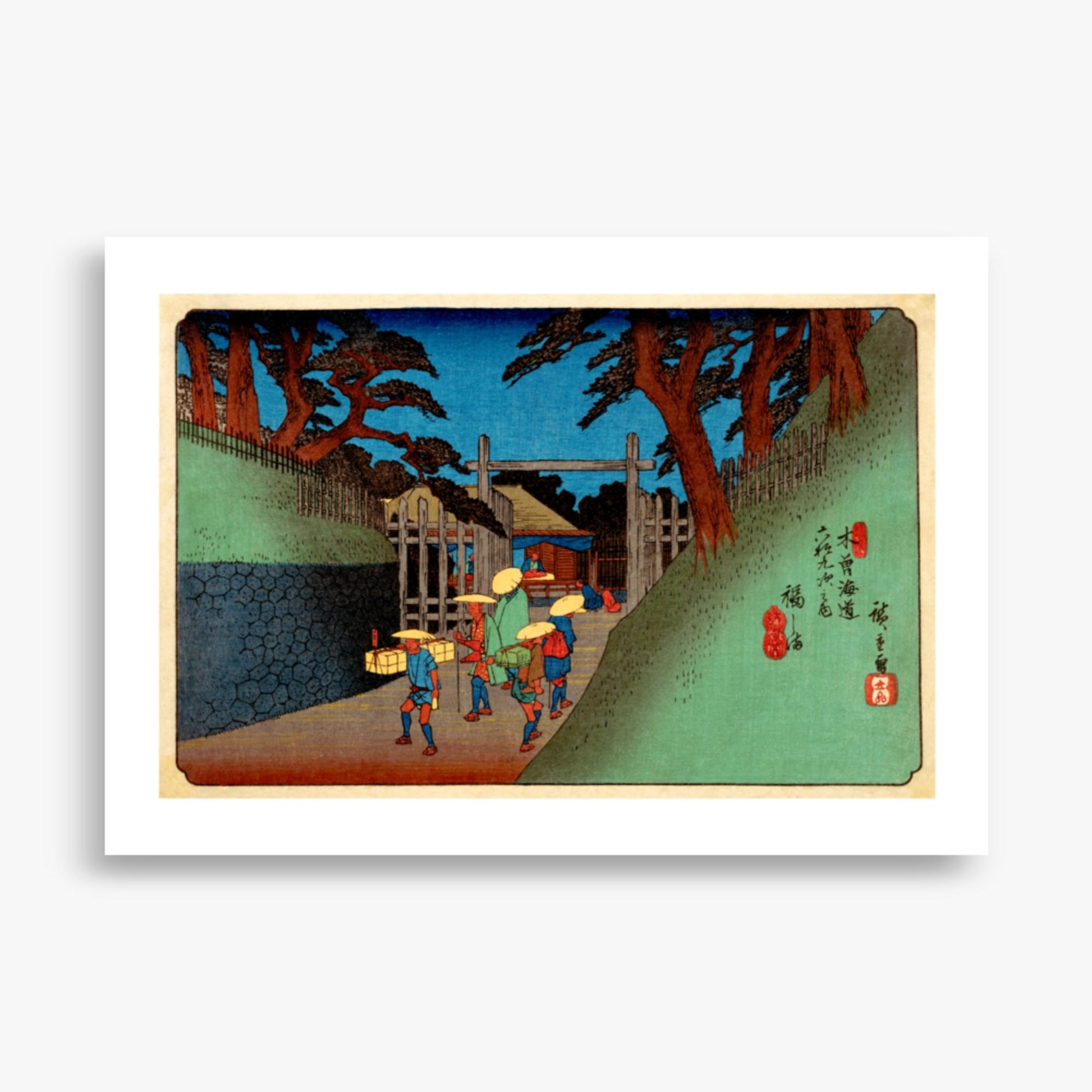 Utagawa Hiroshige - Fukushima Station 70x100 cm Poster