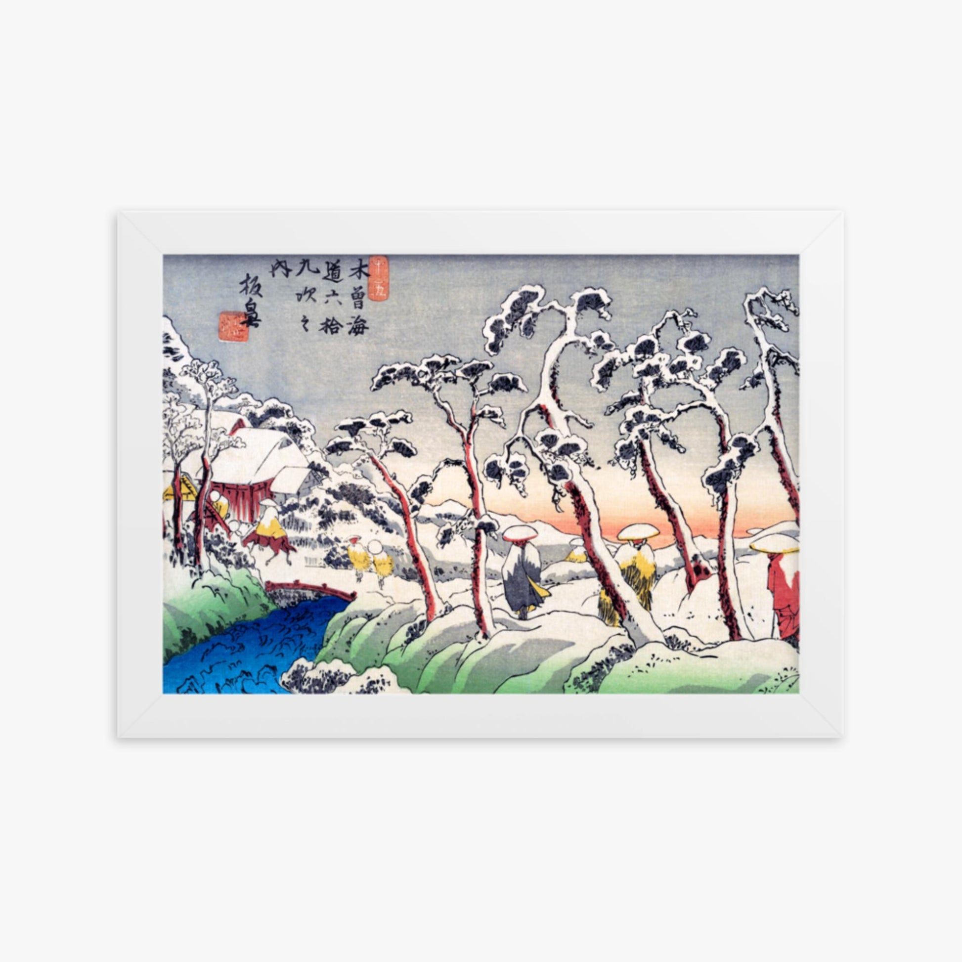 Keisai Eisen - Itabana 21x30 cm Poster With White Frame