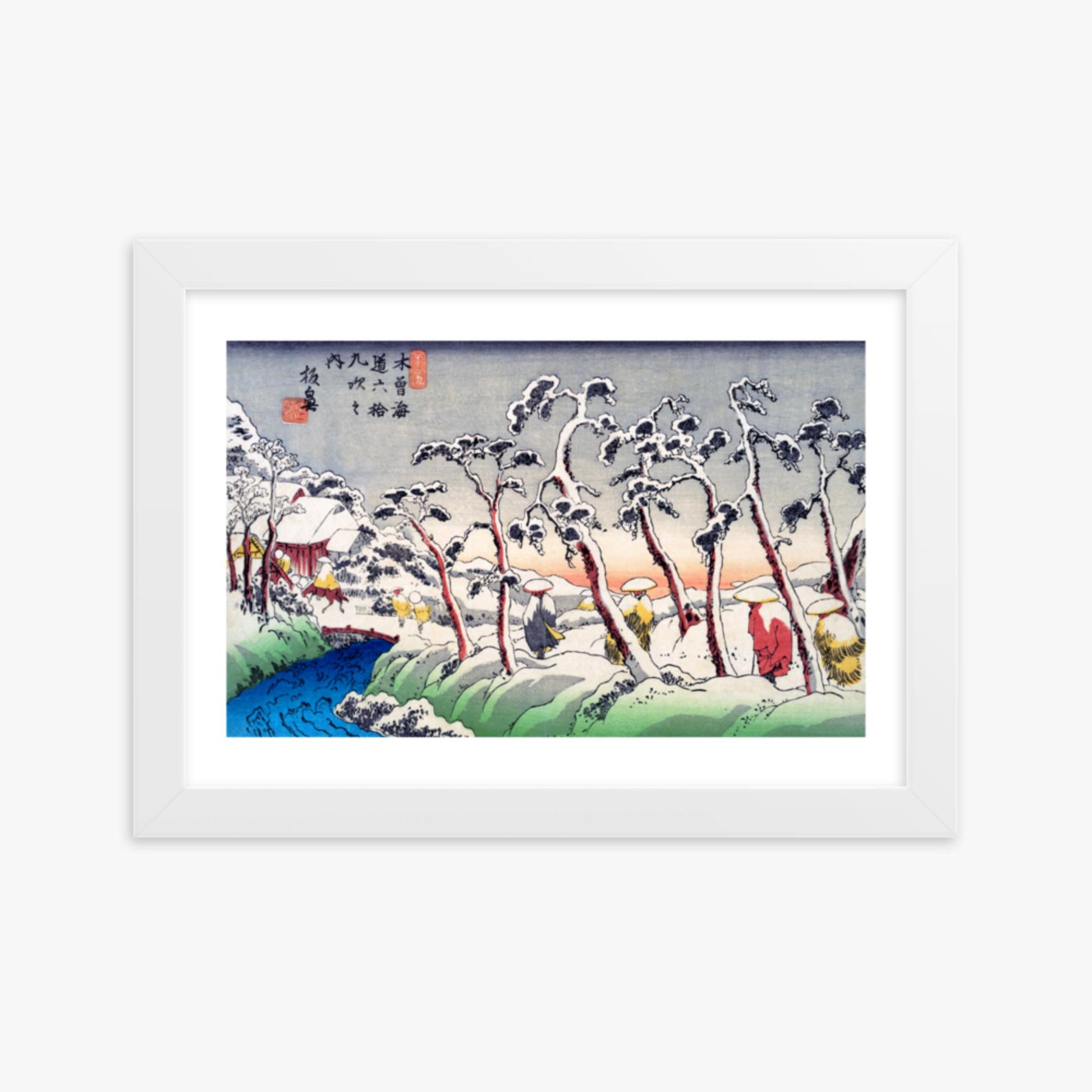 Keisai Eisen - Itabana 21x30 cm Poster With White Frame