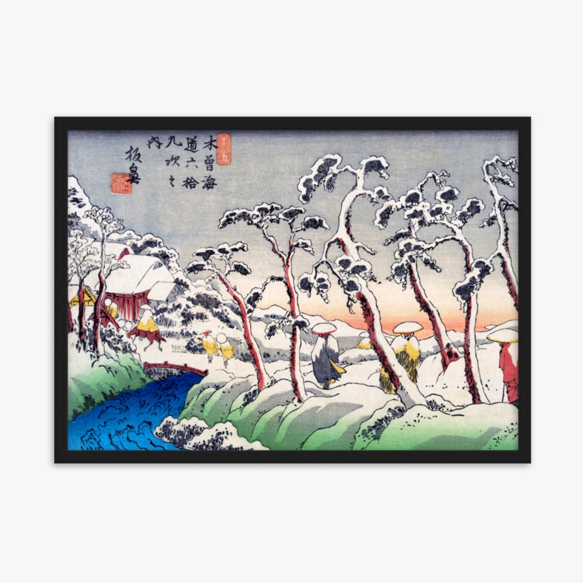 Keisai Eisen - Itabana 50x70 cm Poster With Black Frame