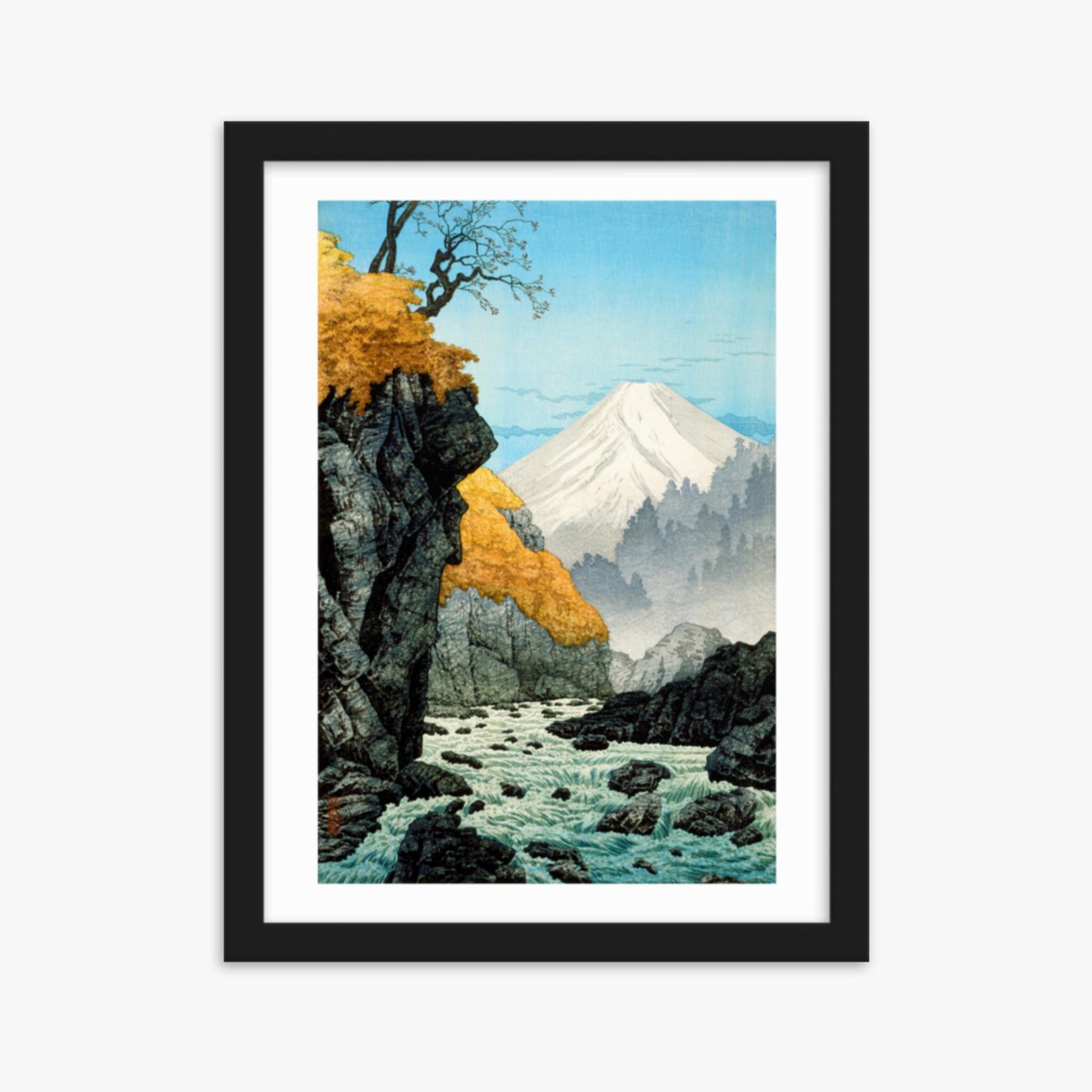 Takahashi Hiroaki (Shōtei) - Foot of Mount Ashitaka 30x40 cm Poster With Black Frame