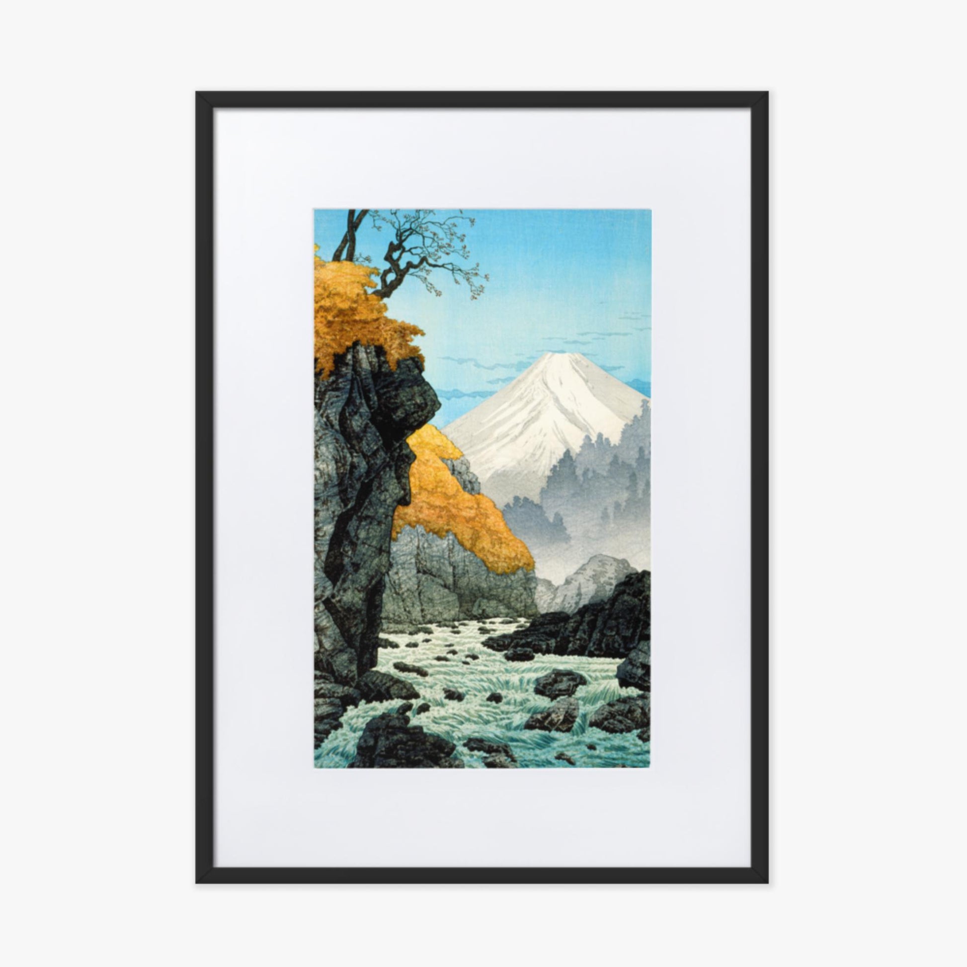 Takahashi Hiroaki (Shōtei) - Foot of Mount Ashitaka 50x70 cm Poster With Black Frame