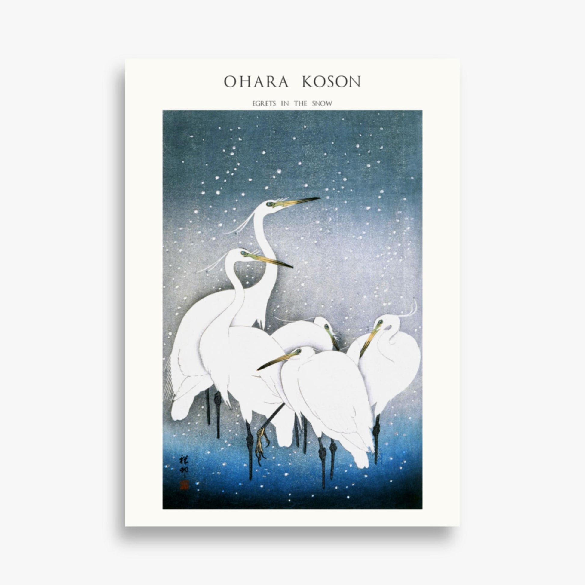 Ohara Koson - Egrets in the Snow - Decoration 50x70 cm Poster