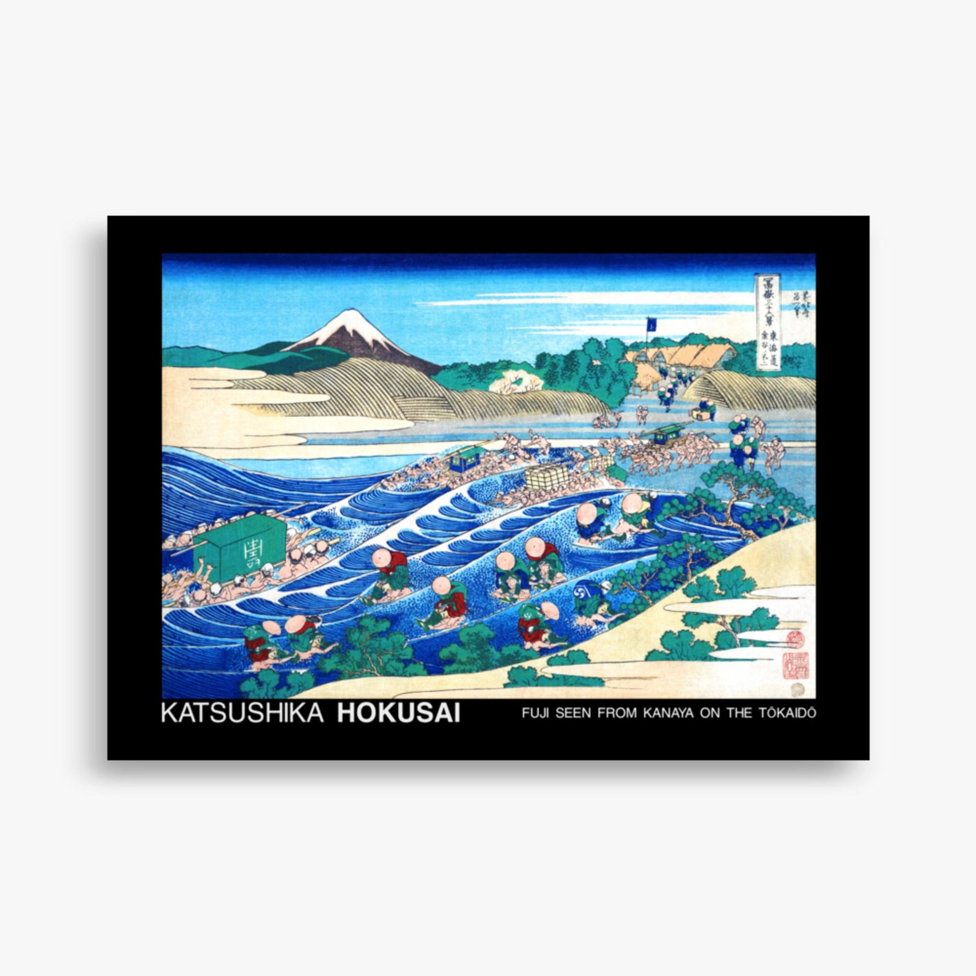 Katsushika Hokusai - Fuji Seen from Kanaya on the Tōkaidō - Decoration 50x70 cm Poster