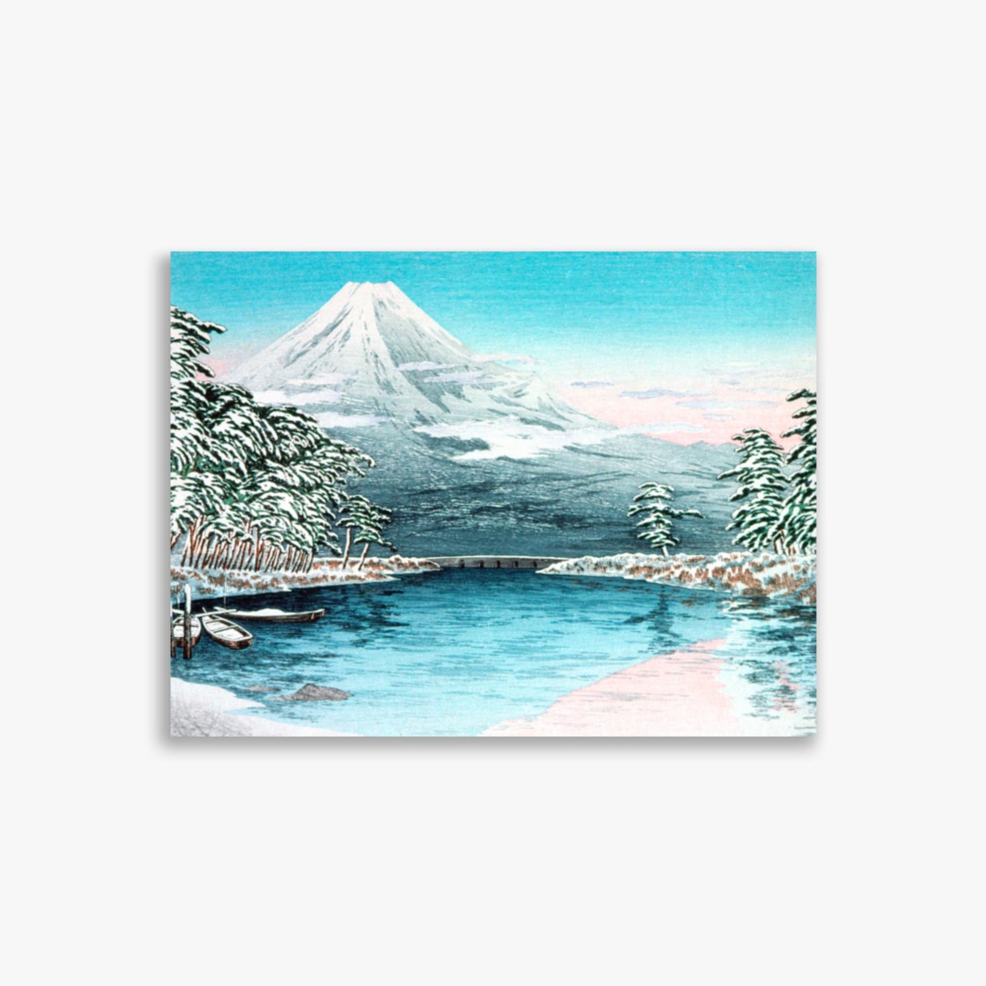 Takahashi Hiroaki (Shōtei) - Mt. Fuji from Tagonoura, Snow Scene 30x40 cm Poster