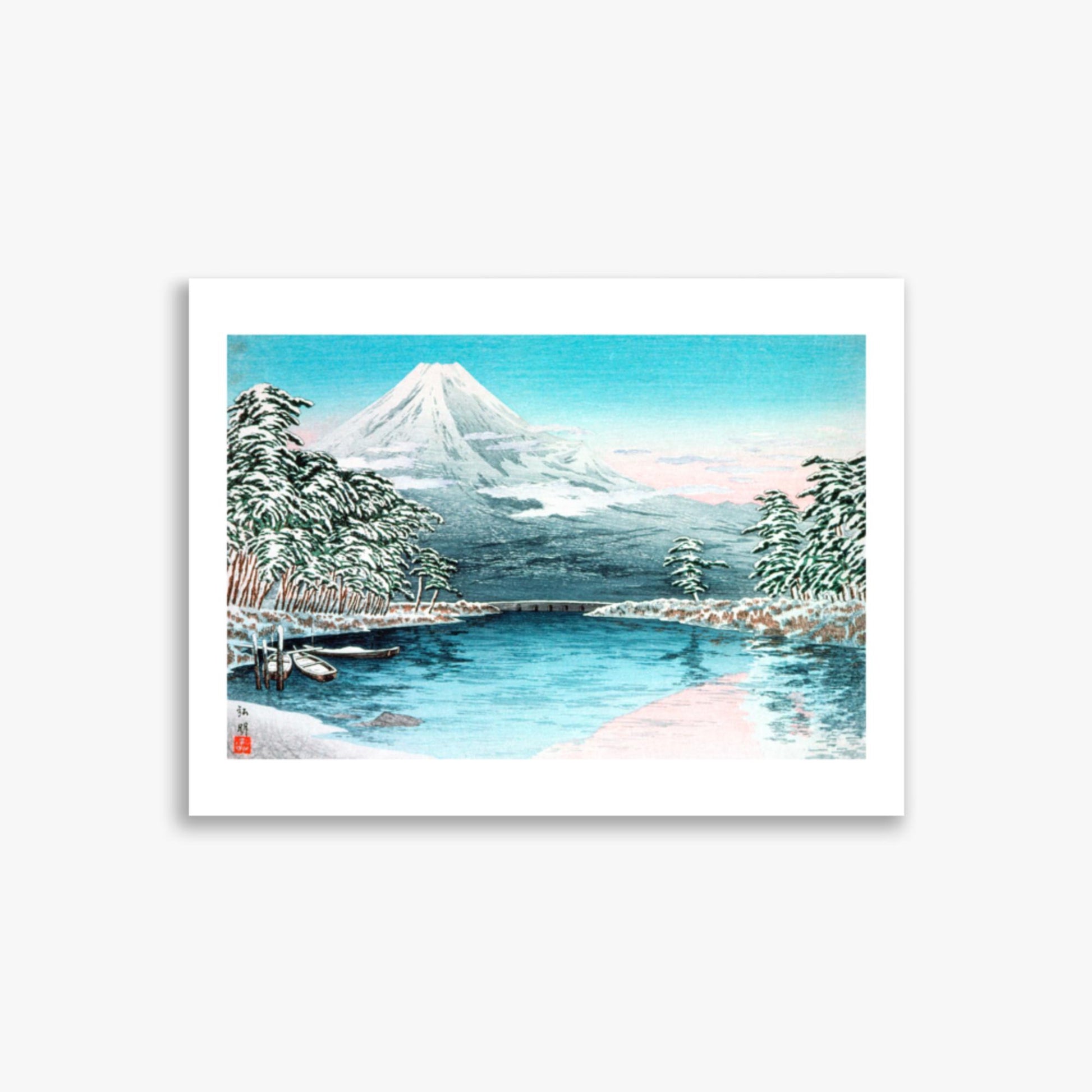 Takahashi Hiroaki (Shōtei) - Mt. Fuji from Tagonoura, Snow Scene 30x40 cm Poster