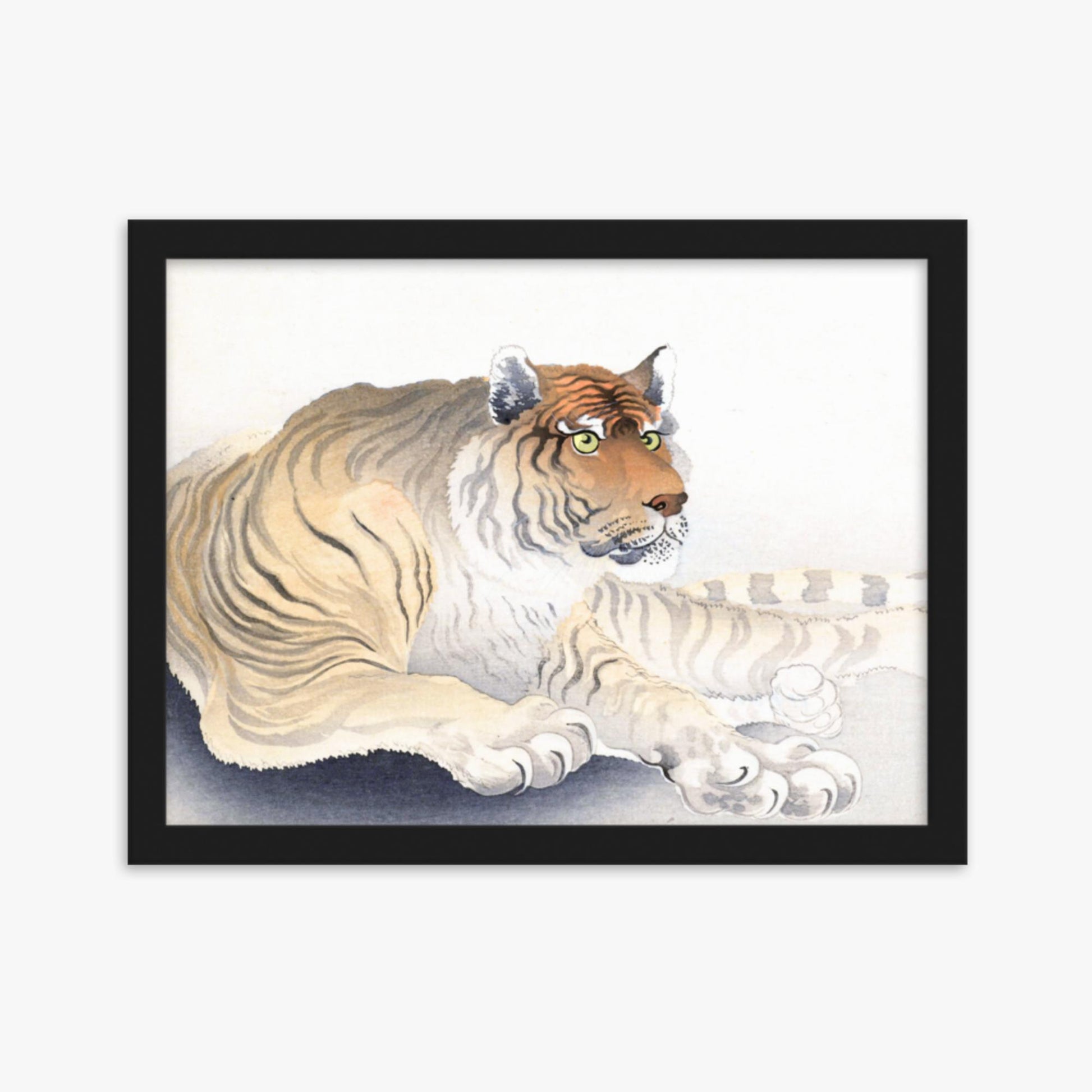 Ohara Koson - Tiger 30x40 cm Poster With Black Frame