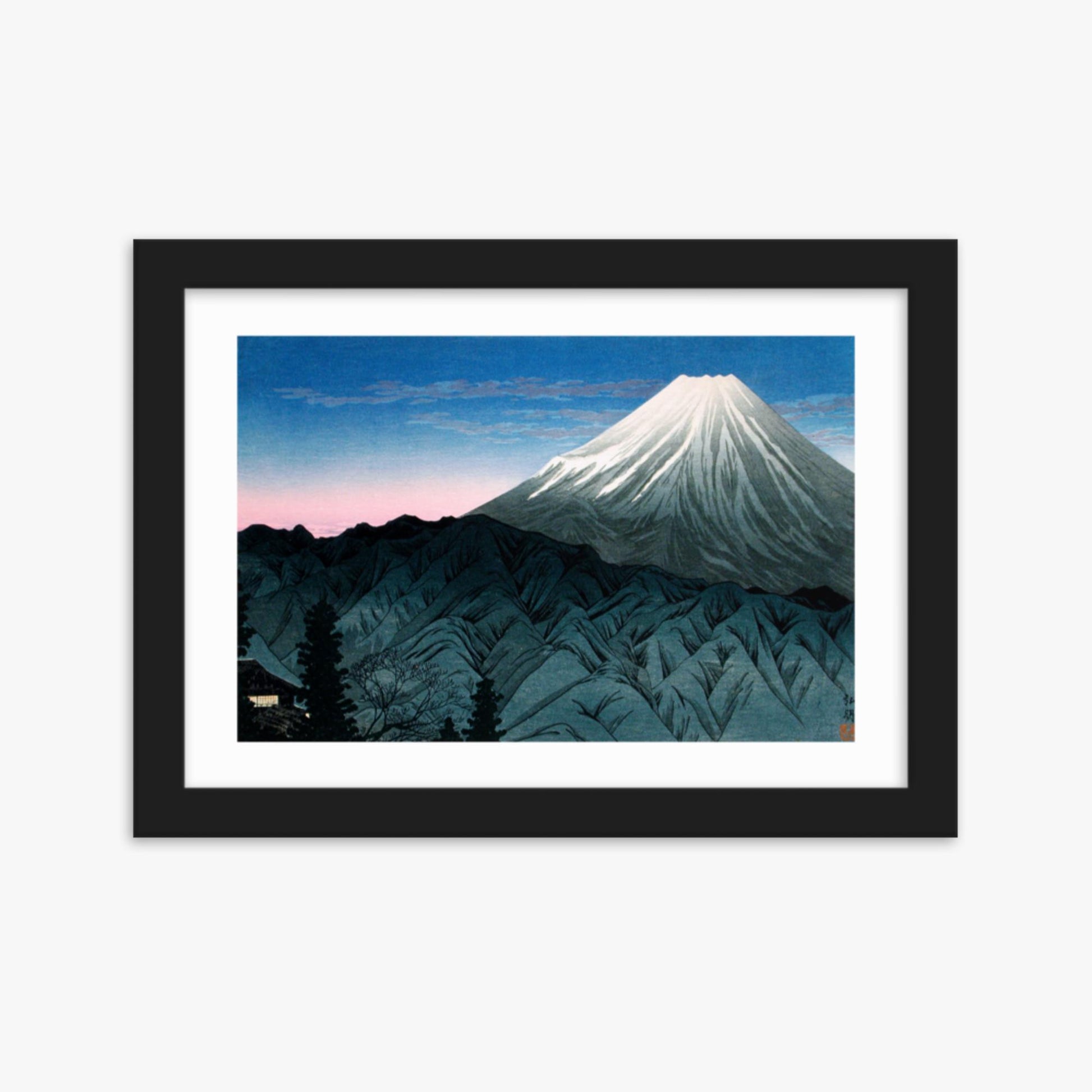 Takahashi Hiroaki (Shōtei) - Mount Fuji From Hakone 21x30 cm Poster With Black Frame