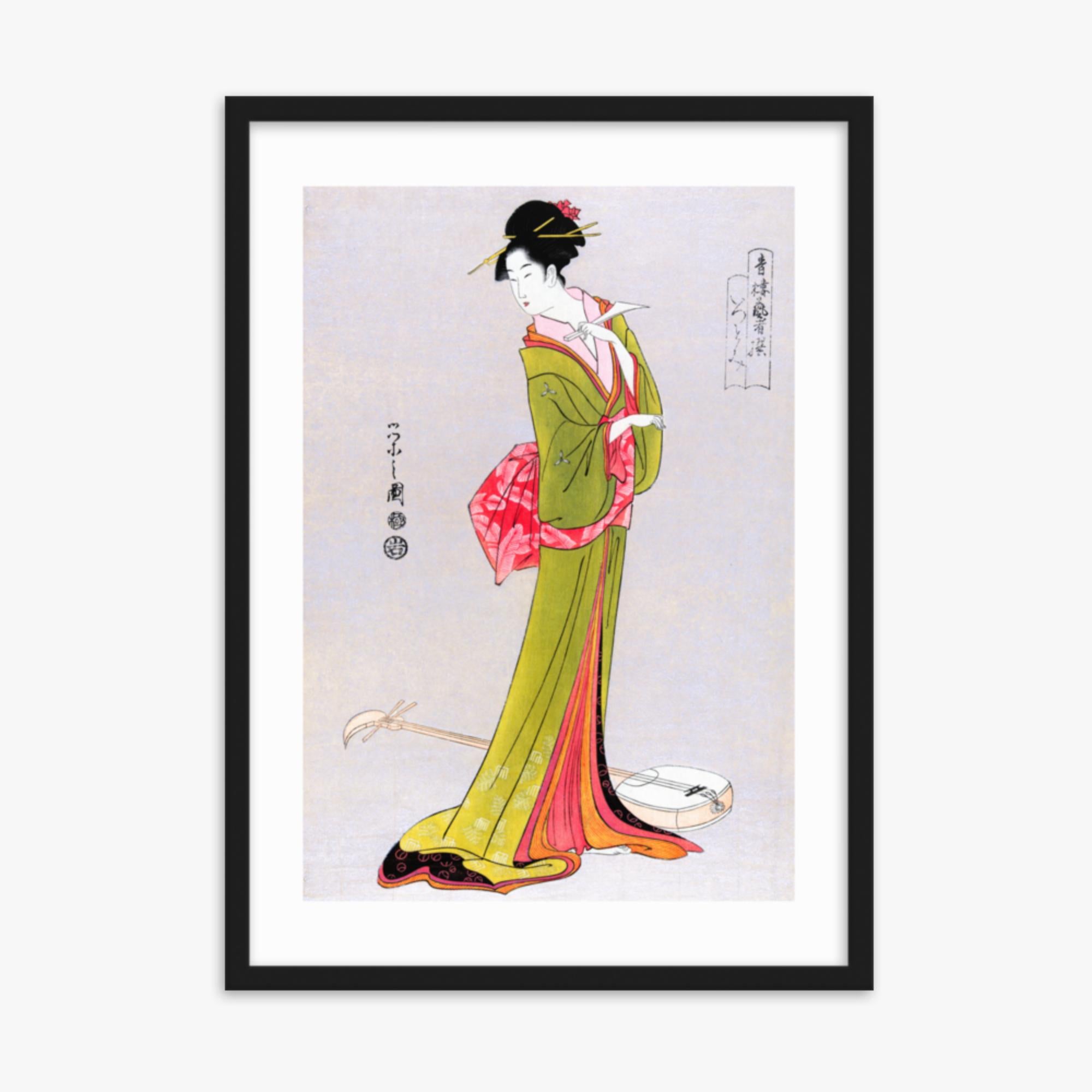 Eishi Hosoda - Itsutomi 50x70 cm Poster With Black Frame