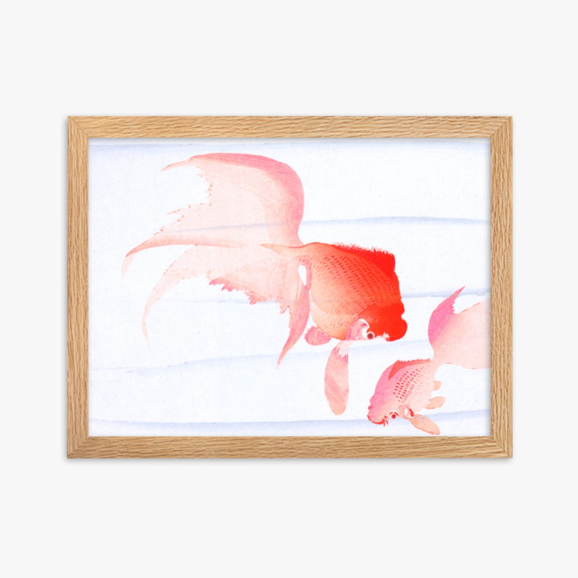 Ohara Koson - Gold Fish 30x40 cm Poster With Oak Frame