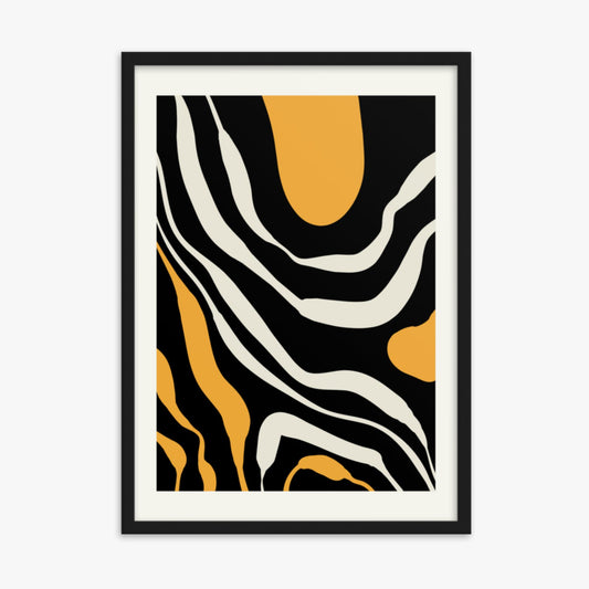 Modern illustration: Rivers 50x70 cm Poster With Black Frame Frame