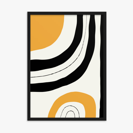 Modern illustration: Sunbeams 50x70 cm Poster With Black Frame Frame