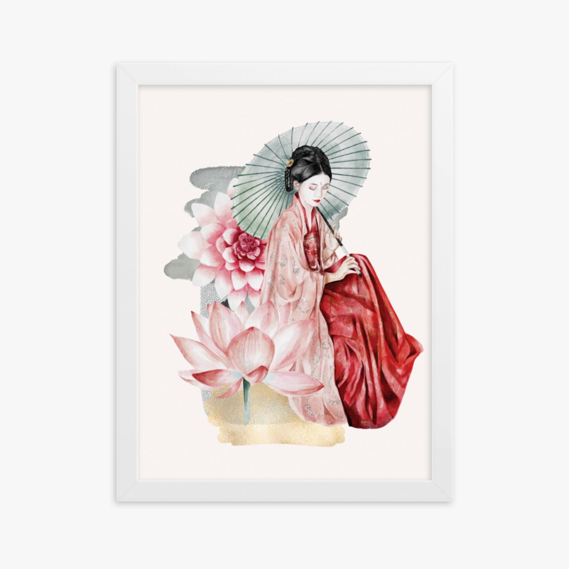 Modern illustration: Serenity 30x40 cm Poster With White Frame Frame