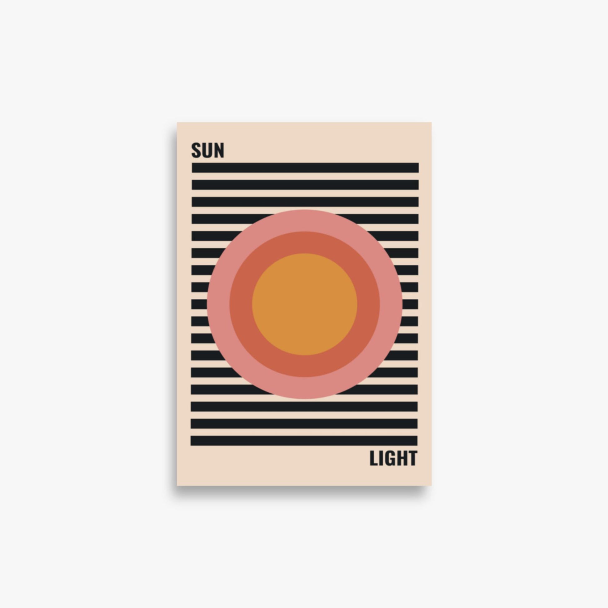 Modern illustration: Pastel Sun 21x30 cm Poster