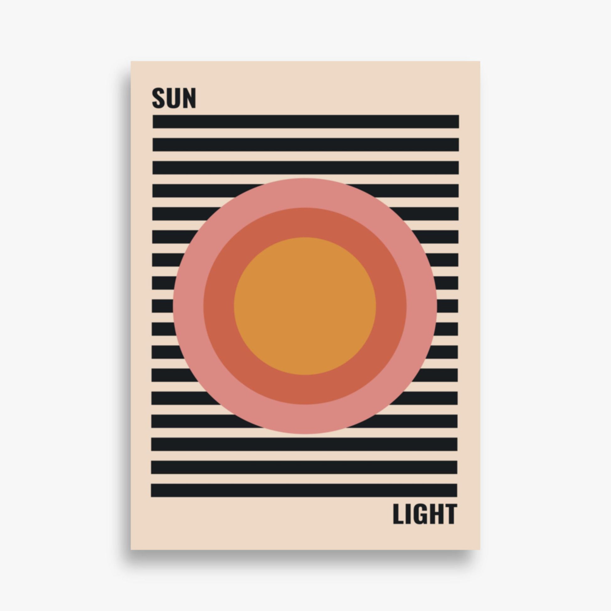 Modern illustration: Pastel Sun 50x70 cm Poster