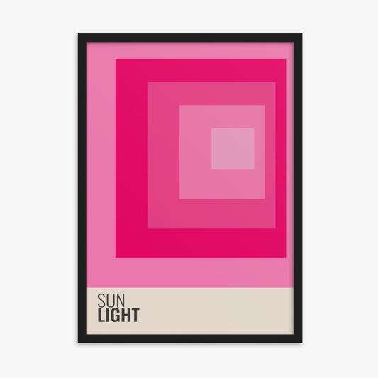 Modern illustration: Blocks 50x70 cm Poster With Black Frame Frame