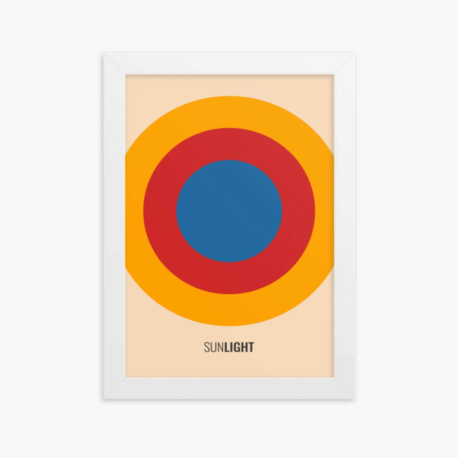 Modern illustration: Summer Sun 21x30 cm Poster With White Frame Frame