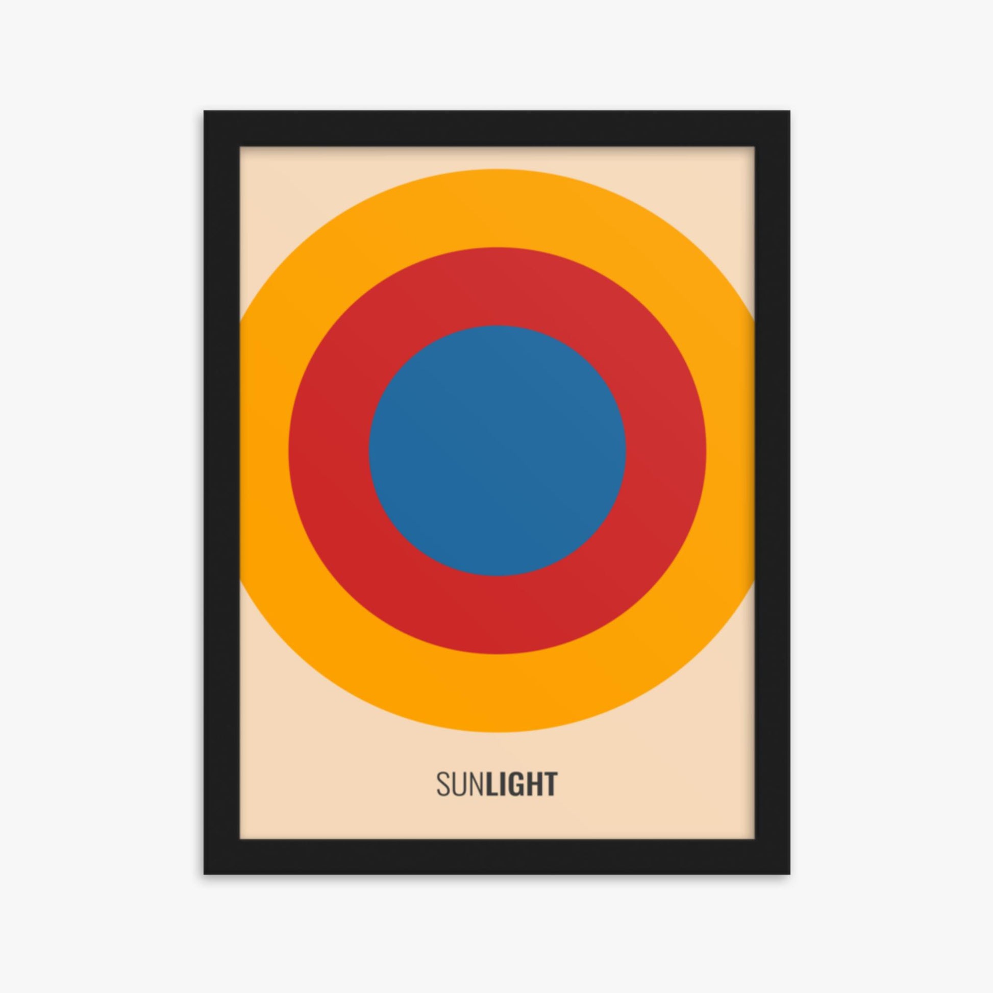 Modern illustration: Summer Sun 30x40 cm Poster With Black Frame Frame