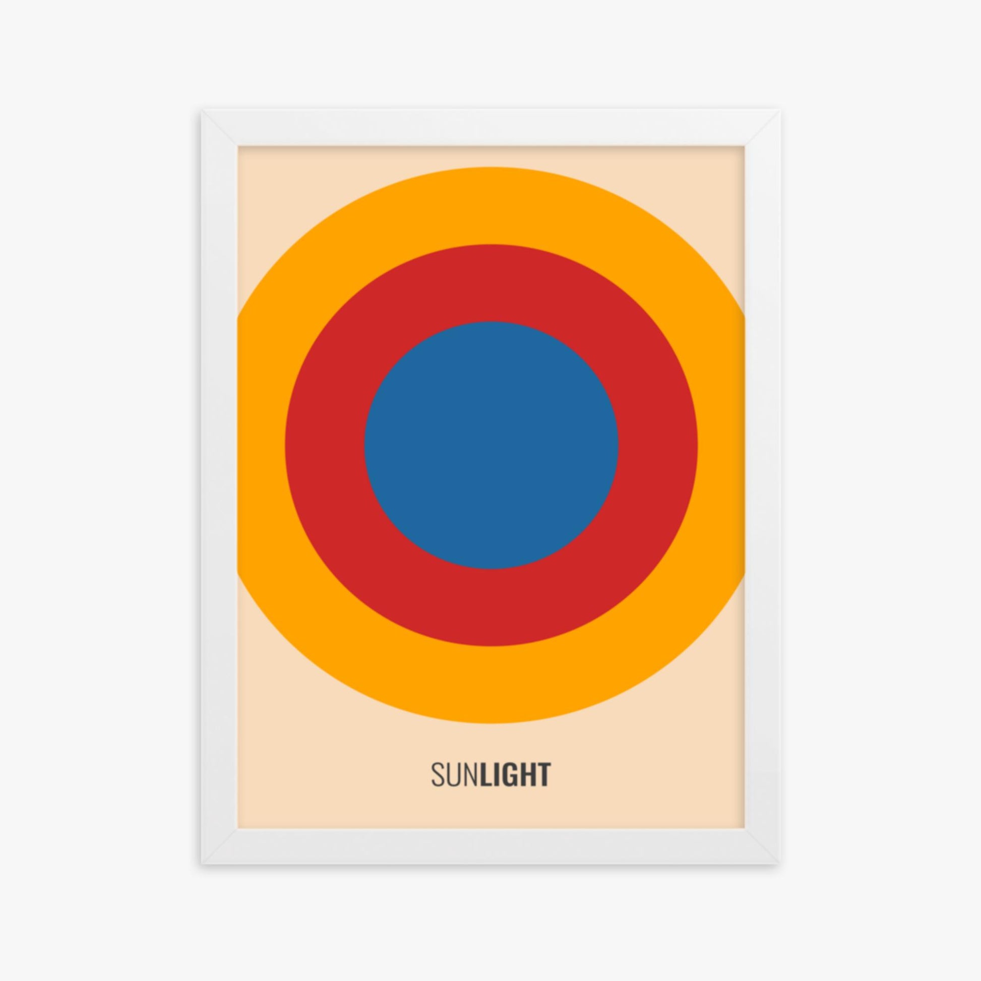 Modern illustration: Summer Sun 30x40 cm Poster With White Frame Frame