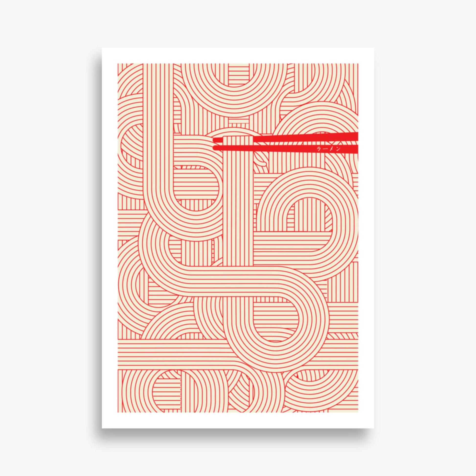 Modern illustration: Abstract Noodles 50x70 cm Poster