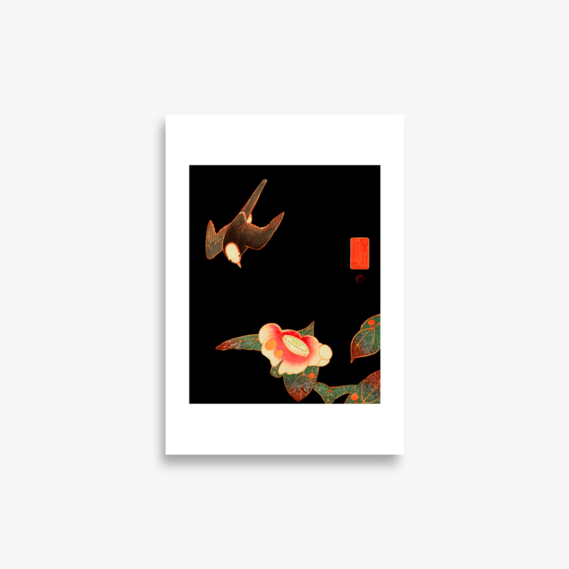 Ito Jakuchu - Swallow and Camellia 21x30 cm Poster