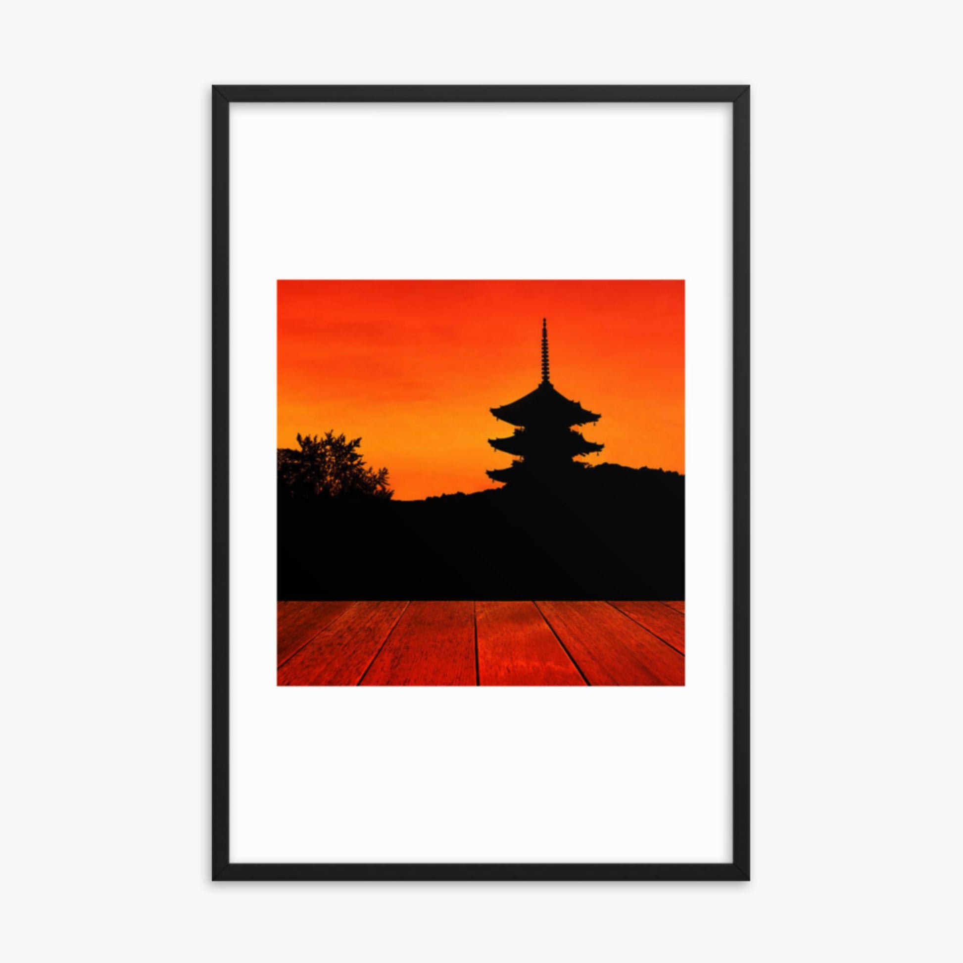 Sunset 24x36 in Poster With Black Frame