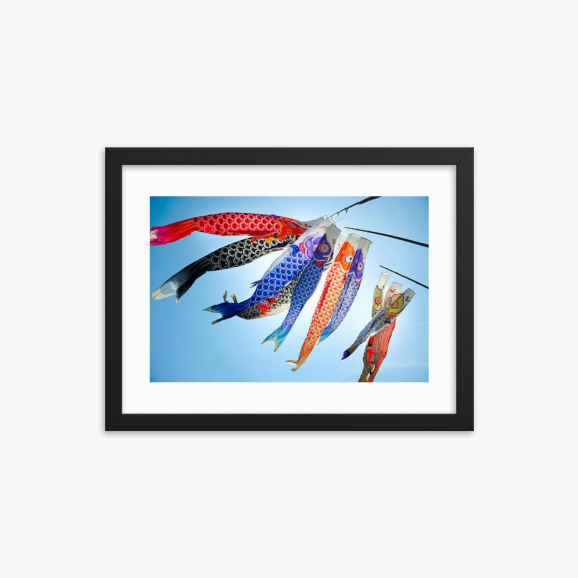 Koinobori 12x16 in Poster With Black Frame