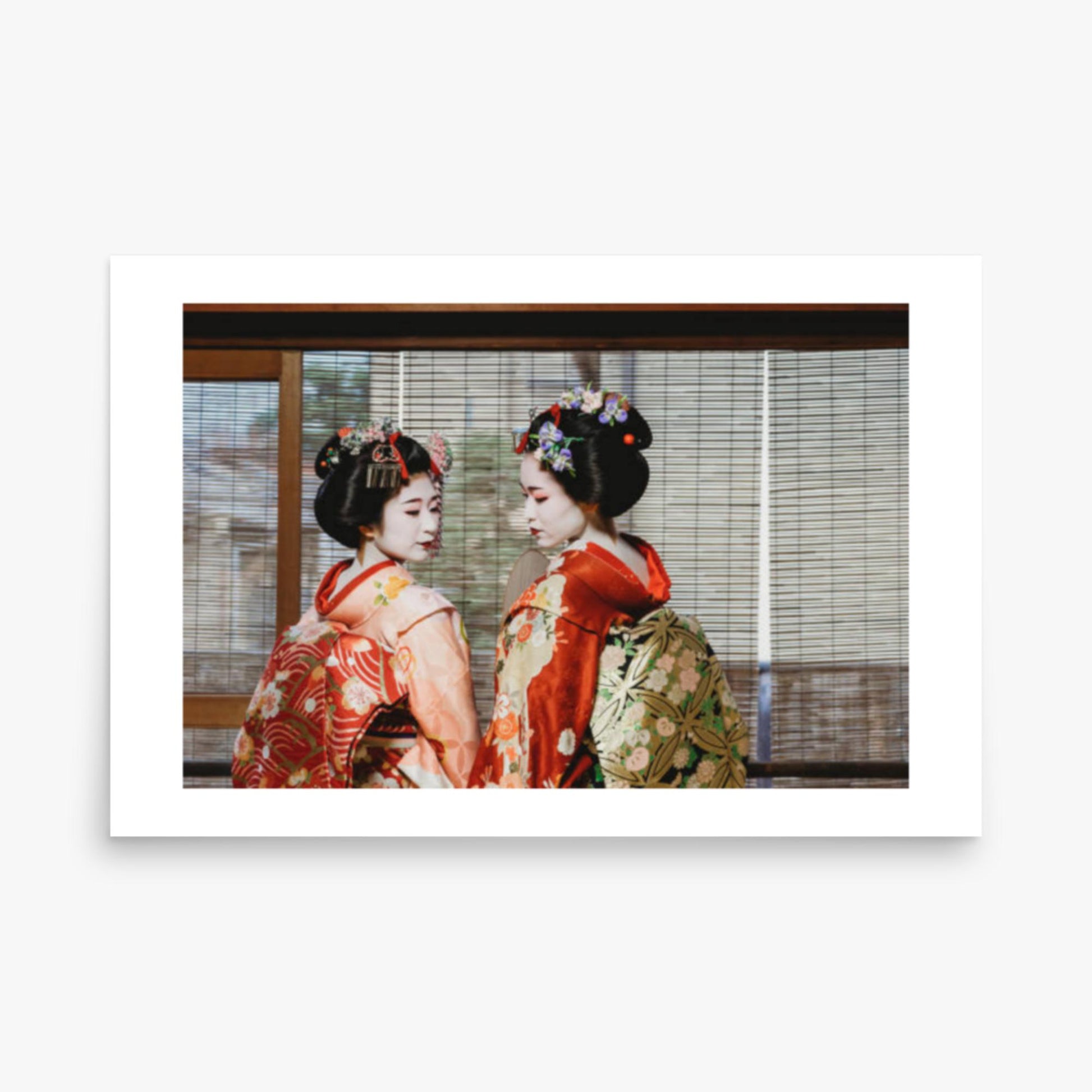 Maiko Women Together in Kyoto 24x36 in Poster