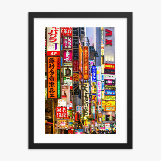 Tokyo Shinjuko District, Japan 18x24 in Poster With Black Frame