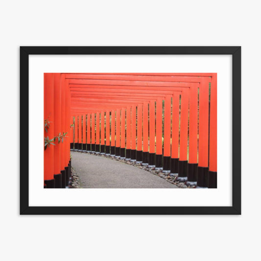 Typical Japanese Shrine Gate 18x24 in Poster With Black Frame